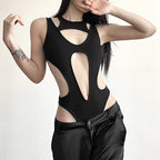 Damen sportlicher Cut-Out Badeanzug R&B