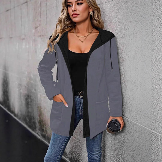 Damen Lässige Kapuzenjacke mit praktischen Taschen und modernem Schnitt R&B
