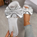 Damen elegante Slipper mit großzügigem Schleifen-Detail R&B