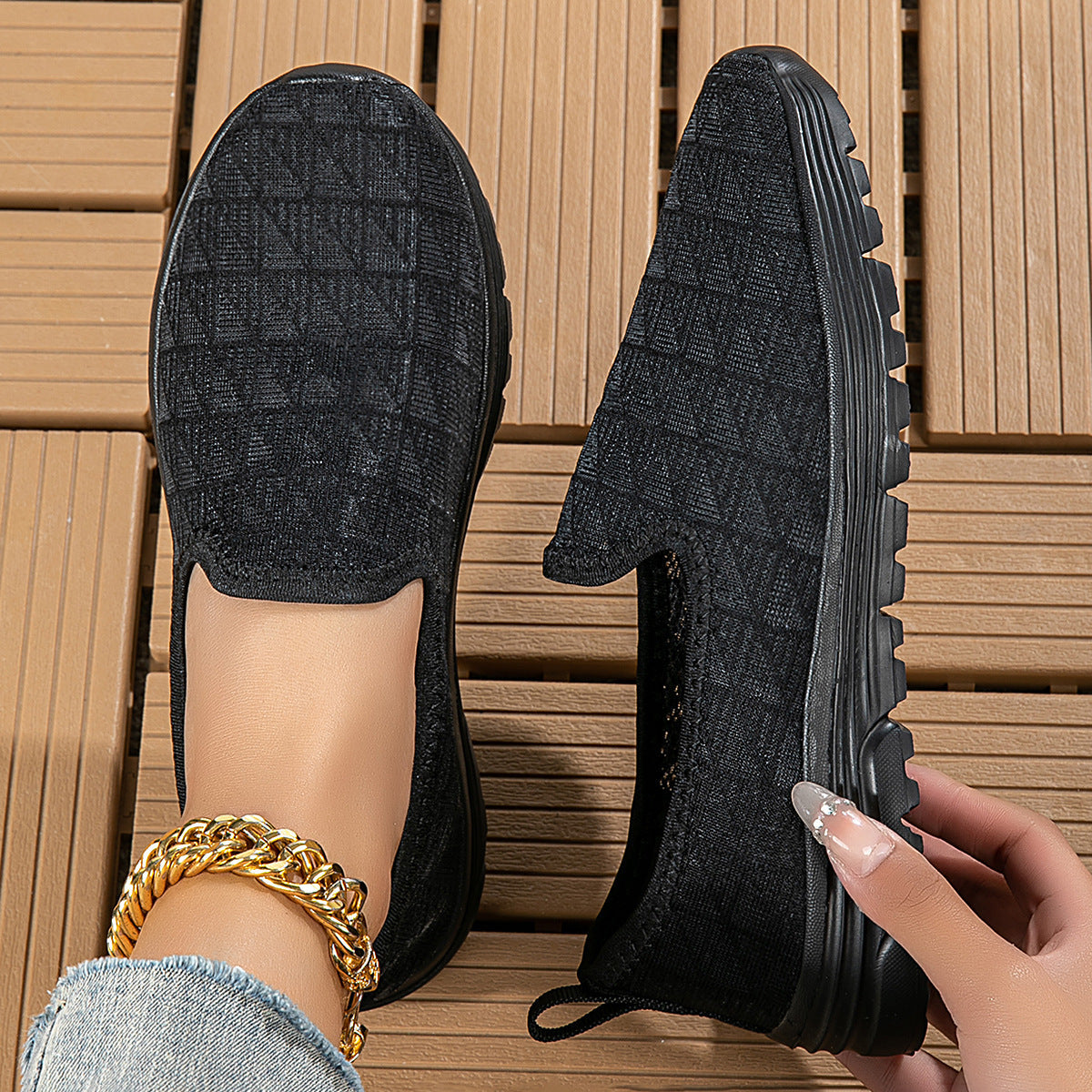 Damen Bequeme Slip-On Sneakers mit ergonomischem Design