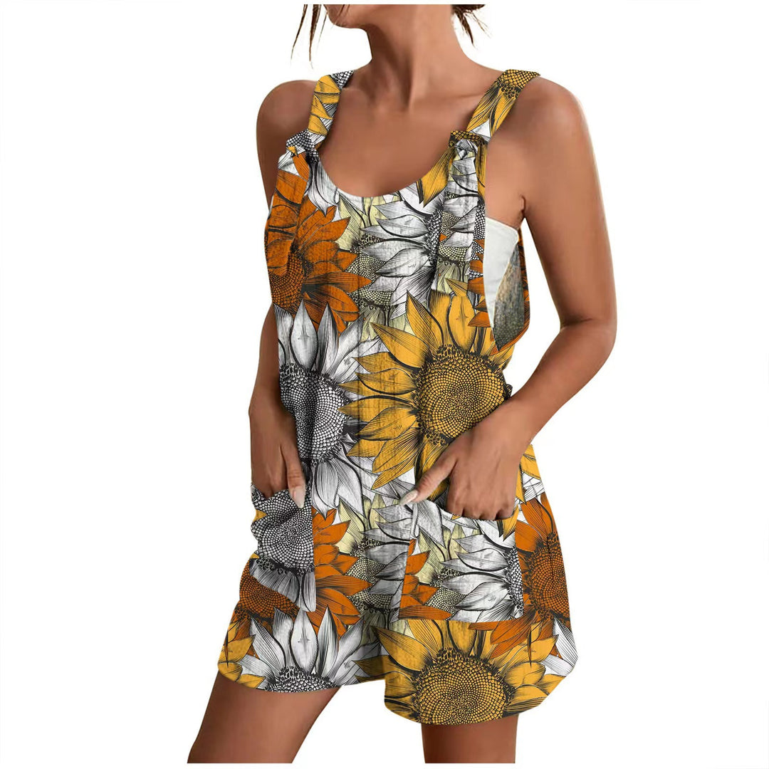 Damen lässiger Overall mit floralem Design und praktischen Taschen R&B