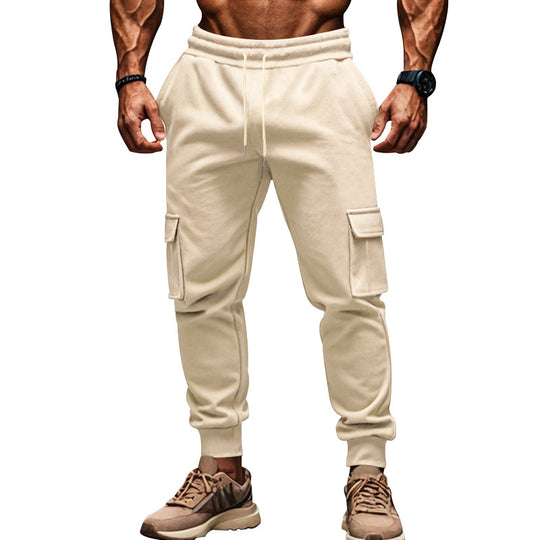 Herren Cargo-Jogginghose mit elastischem Bund und multifunktionalen Taschen R&B