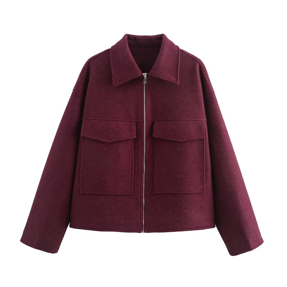 Damen lässige Wolljacke mit praktischen Taschen und modernem Schnitt