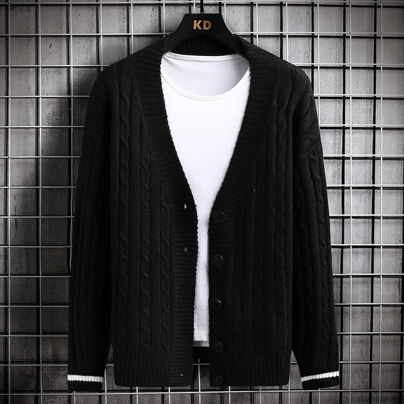 Damen Strickjacke mit Zopfmuster und Knopfdetails R&B