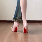Damen offene High Heel Pumps mit eleganter Schleifenverzierung R&B