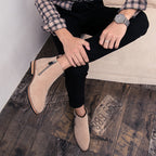 Damen Modische Ankle Boots aus Wildleder mit Reißverschluss R&B