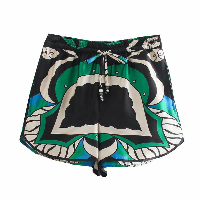 Damen lässiges Blusenset mit Shorts R&B