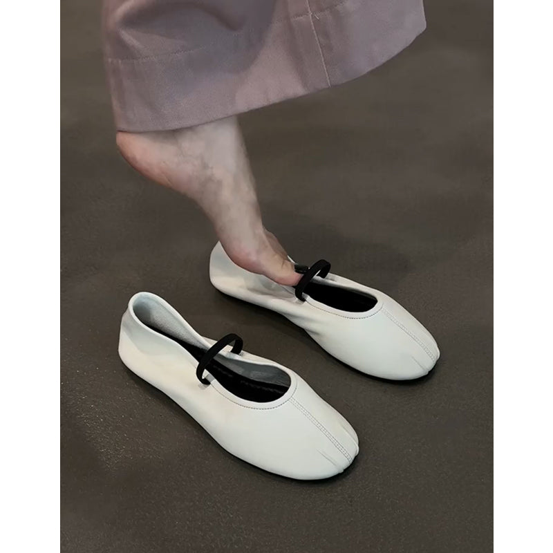 Damen Bequeme Ballerinas mit elastischem Riemen und weichem Innenfutter R&B