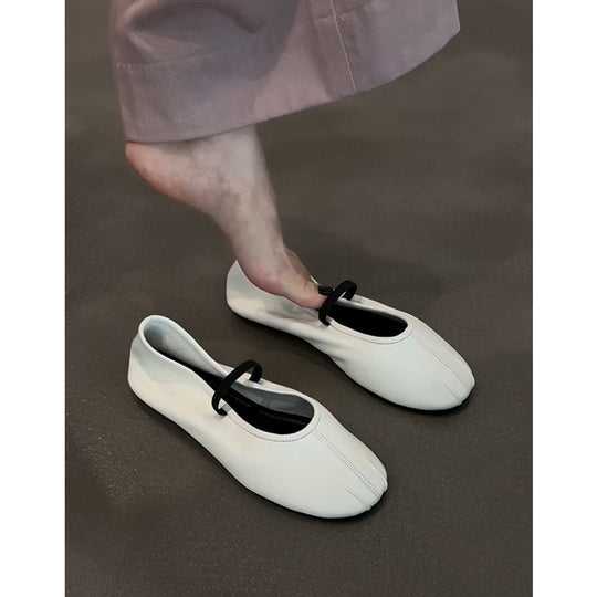 Damen Bequeme Ballerinas mit elastischem Riemen und weichem Innenfutter R&B