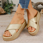 Damen Trendige Komfort-Sandalen mit geflochtenen Riemen R&B