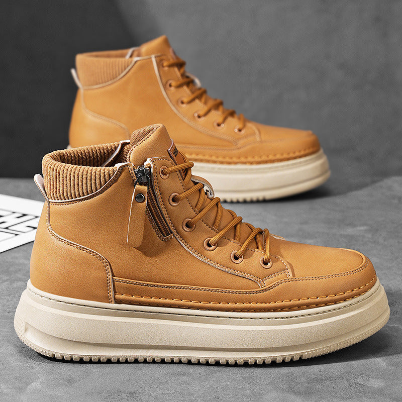 Damen Hohe Schnürstiefel mit seitlichem Reißverschluss und dämpfender Sohle R&B