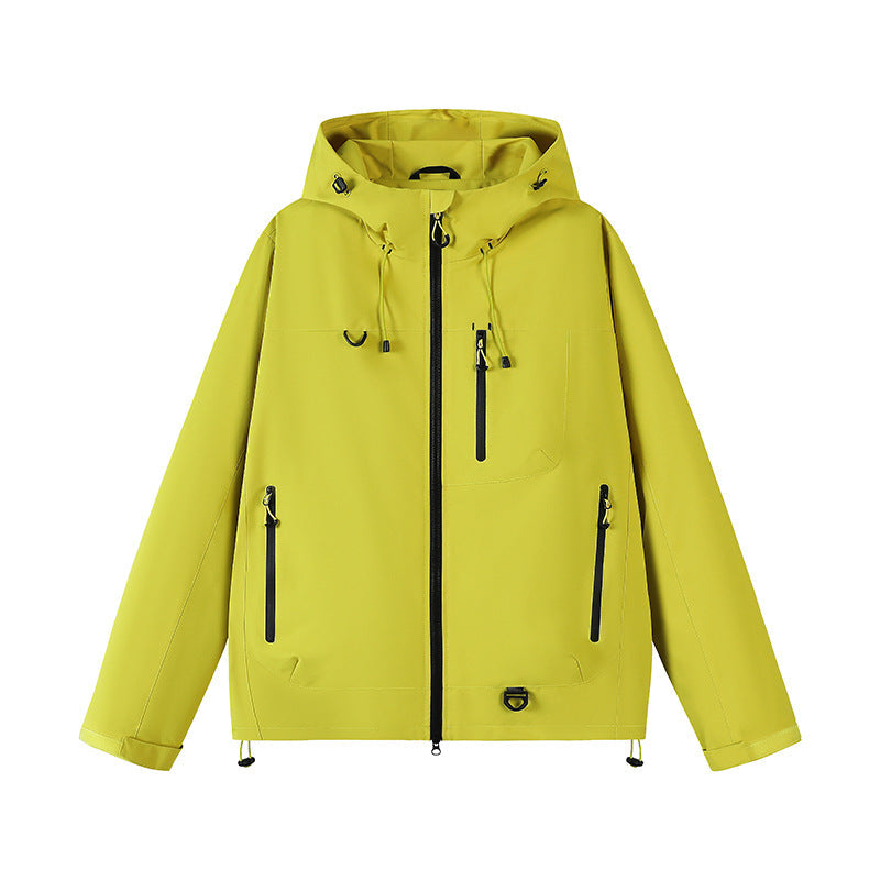 Damen funktionale Wetterjacke mit verstellbarem Kapuzensystem und atmungsaktiven Eigenschaften