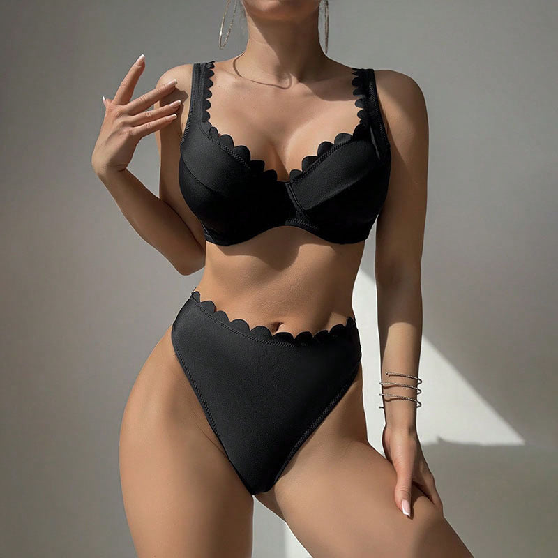Damen Bikini-Set mit eleganten Wellenspitzen R&B