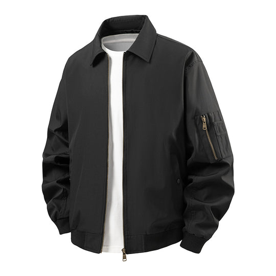 Herren sportliche Bomberjacke mit praktischen Reißverschlusstaschen R&B