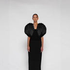 Damen Extravagante Kunstpelzjacke im Volumenstil