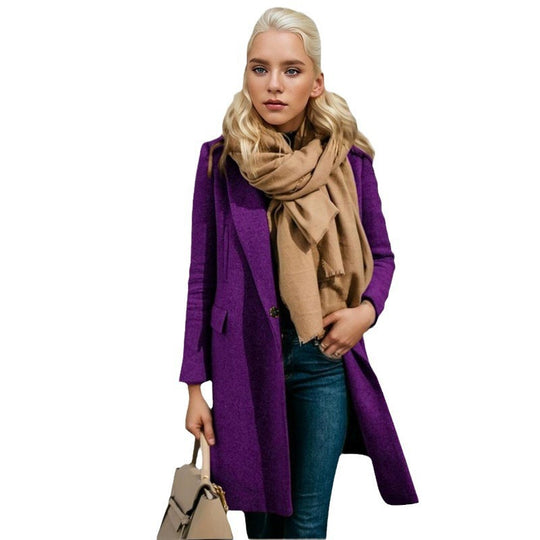 Damen Eleganter Trenchcoat mit Doppelknopfleiste und hochwertigem Material R&B