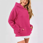 Damen modischer Kapuzenpullover mit strukturiertem Oberflächenmuster R&B