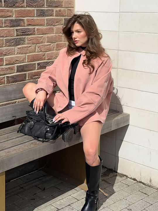 Damen Oversized Blazerjacke R&B