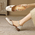 Damen Elegante Sling-Pumps mit komfortablem Fußbett und Schmuckdetail R&B