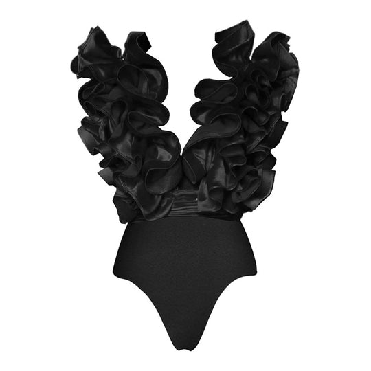 Damen auffälliges Badeanzug und Palazzo-Hose Set R&B