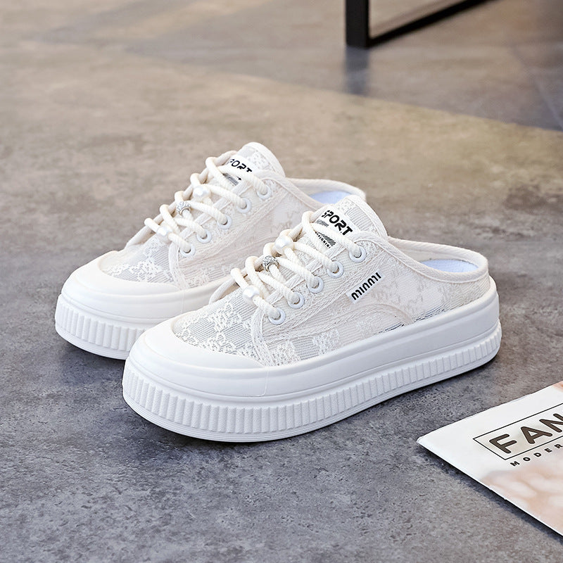 Damen Modische Plateau-Sneaker mit reflektierenden Details