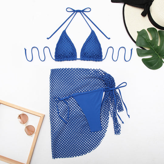 Damen Netzmuster Bikini-Set R&B