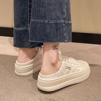 Damen Lace-Up Plateau Sneakers mit dekorativen Details