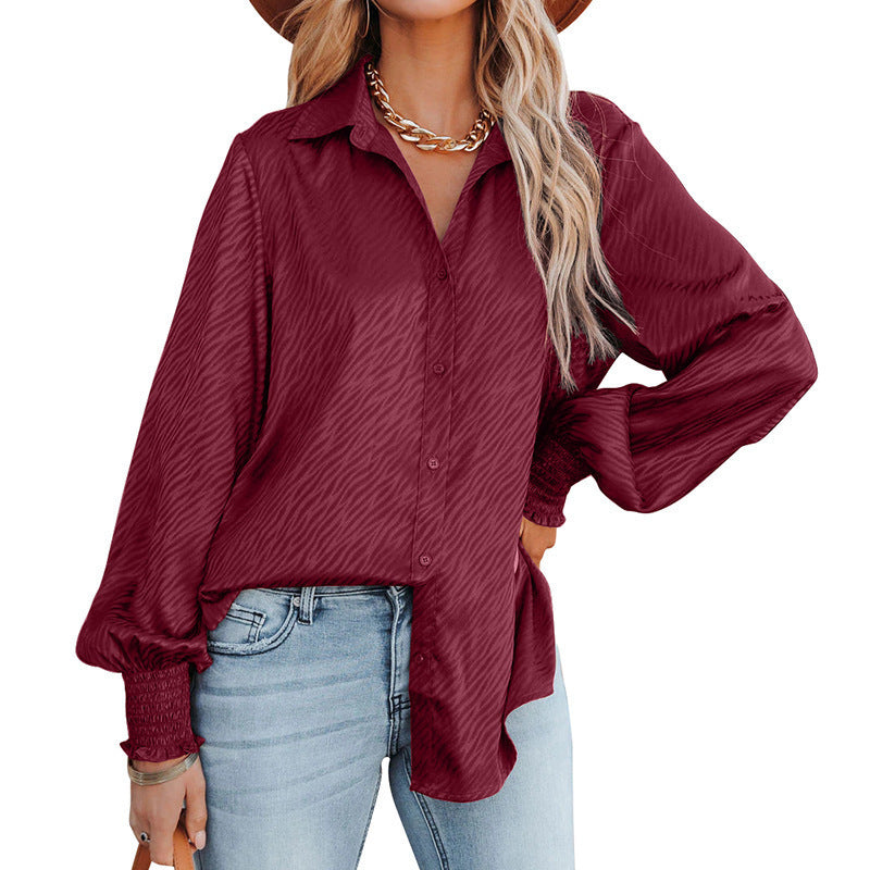 Damen Elegante Bluse mit Raffungen und lässigem Schnitt R&B