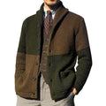 Herren Elegante Strickjacke mit hochgeschlossenem Kragen und Knopfdetails R&B