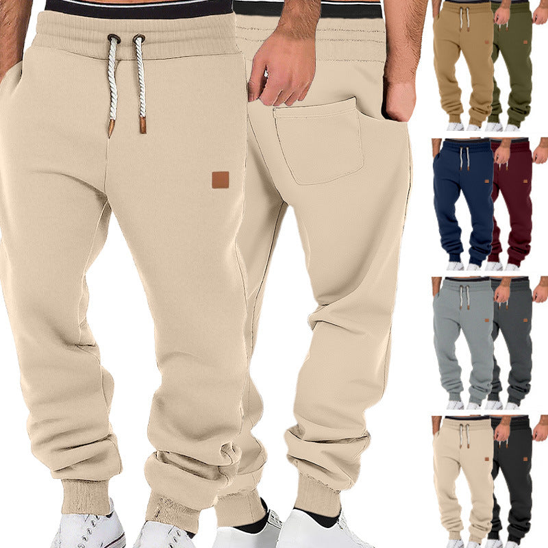 Herren nan komfortable Jogginghose aus hochwertiger Baumwollmischung mit elastischem Bund Kordelzug und Bündchen R&B