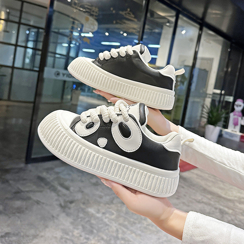 Damen Sneakers mit einzigartigem Panda-Design und rutschfester Sohle R&B