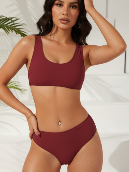 Damen Sportlicher Bikini mit körperbetontem Schnitt R&B