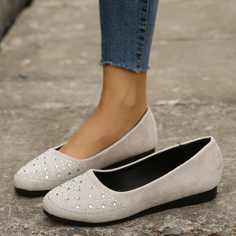 Damen modische Ballerinas mit funkelnden Strassdetails R&B