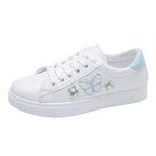Damen Freizeit Sneakers mit verspieltem Schmetterlings- und Blumenmotiv R&B