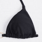 Damen Triangel-Bikini mit modischen Metallakzenten