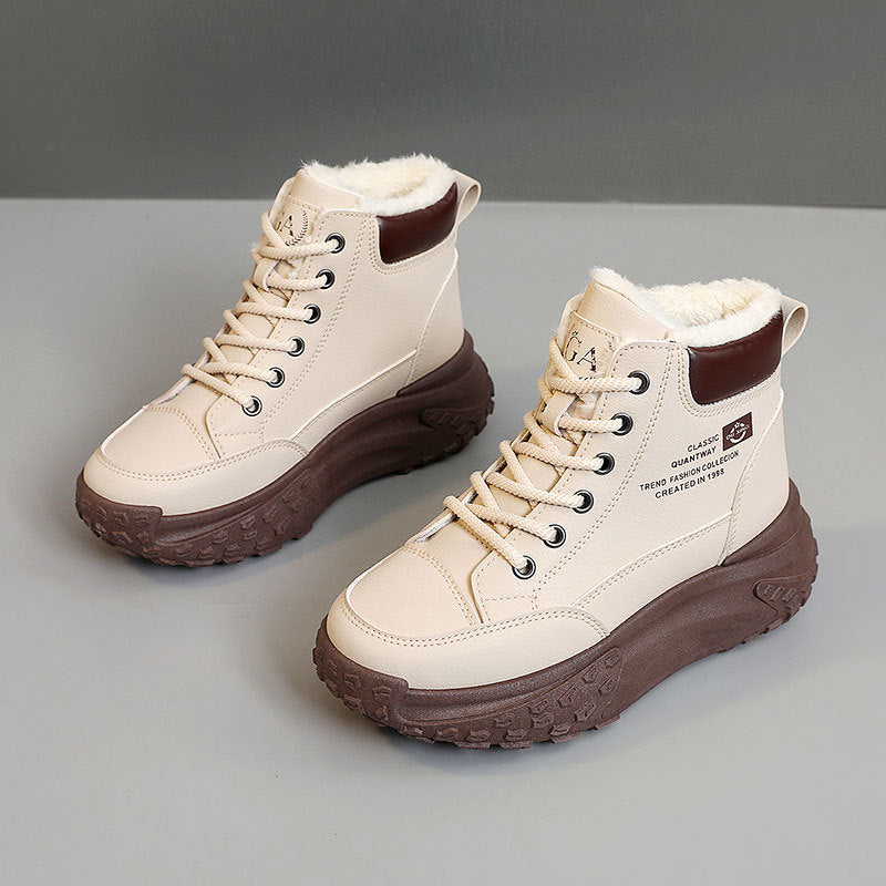 Damen Winterliche High-Top Sneakers mit kuscheligem Innenfutter und robustem Laufprofil R&B