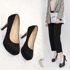 Damen elegante Plateau-Pumps mit komfortablem Sitz und hohem Absatz R&B
