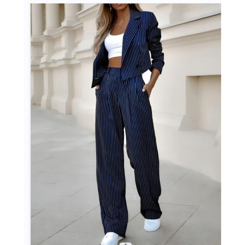 Damen modischer Karoblazer mit dazugehöriger weicher Hose R&B