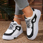 Damen Modische Sneaker mit Herz-Applikation R&B