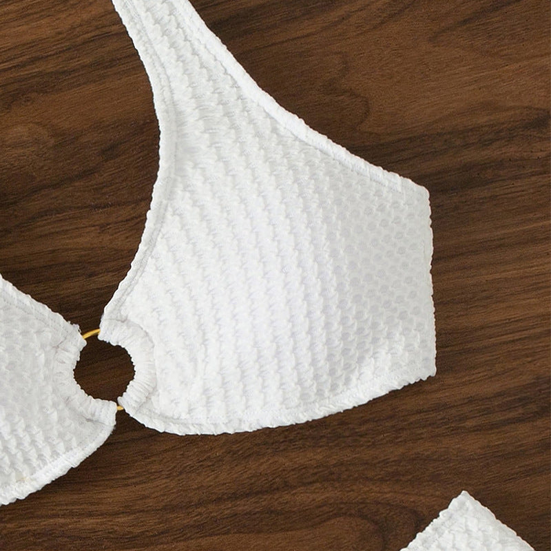 Damen Hochgeschnittener Triangel-Bikini mit Ringdetail