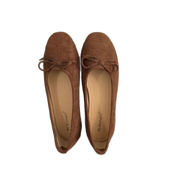 Damen Ballerina-Schuhe mit modischer Schleifenverzierung und komfortablem Fußbett R&B