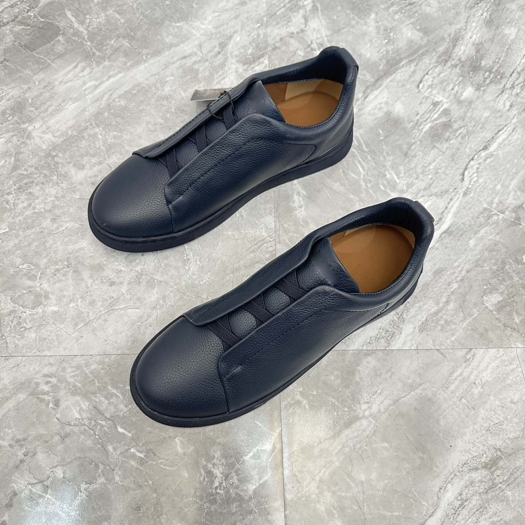 Damen Slip-On Sneakers mit eleganter Lederstruktur und rutschfester Sohle R&B