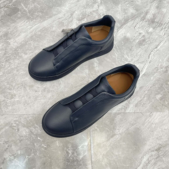 Damen Slip-On Sneakers mit eleganter Lederstruktur und rutschfester Sohle R&B