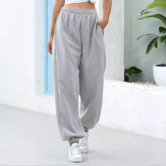 Damen Jogginghose mit elastischem Bund und praktischen Taschen R&B