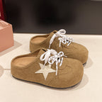 Damen bequeme Clogs mit modischem Sternemblem und rutschfester Sohle R&B