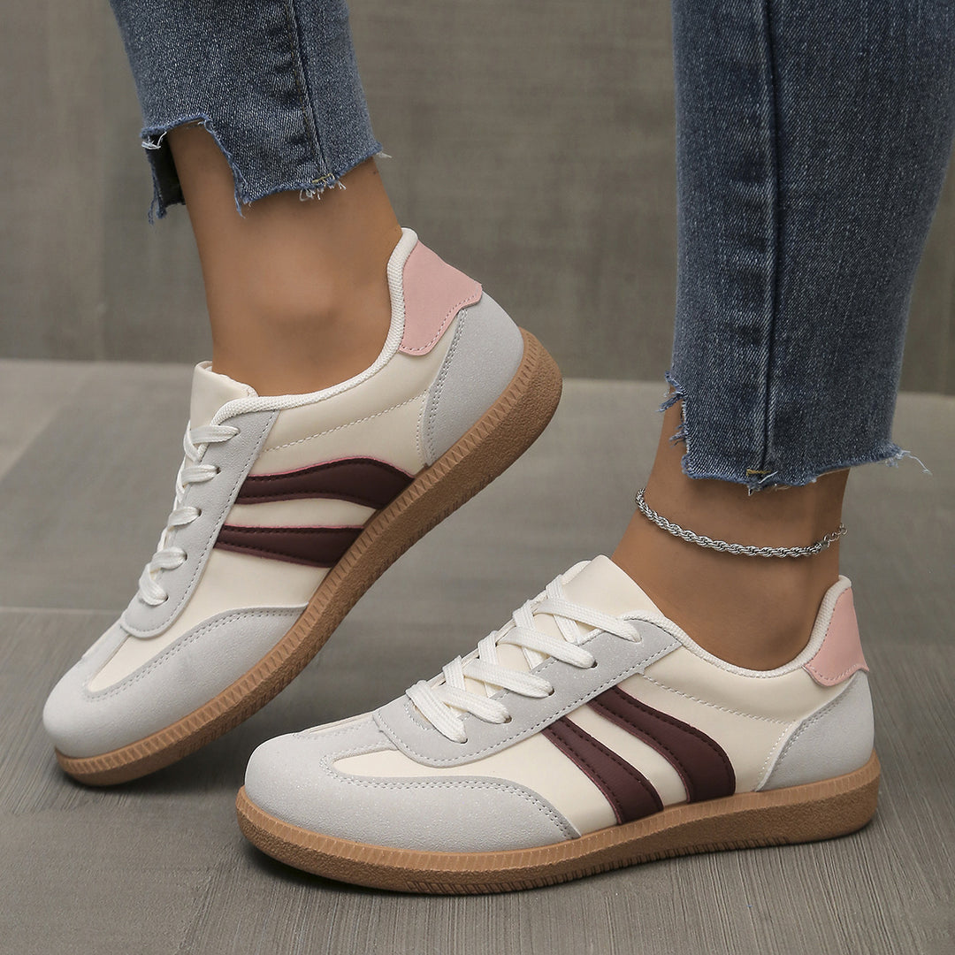 Damen Sportliche Retro Sneakers mit gepolstertem Innenfutter und rutschfester Sohle R&B