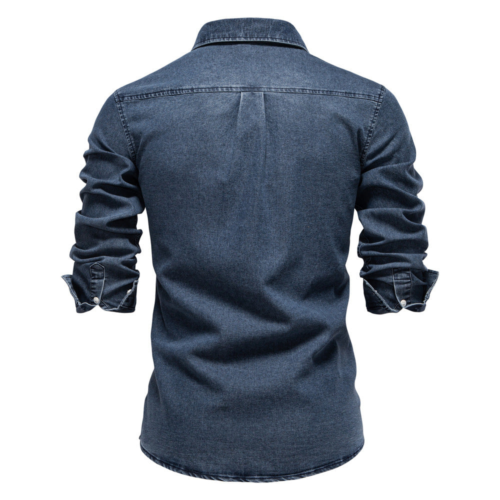 Herren Jeanshemd