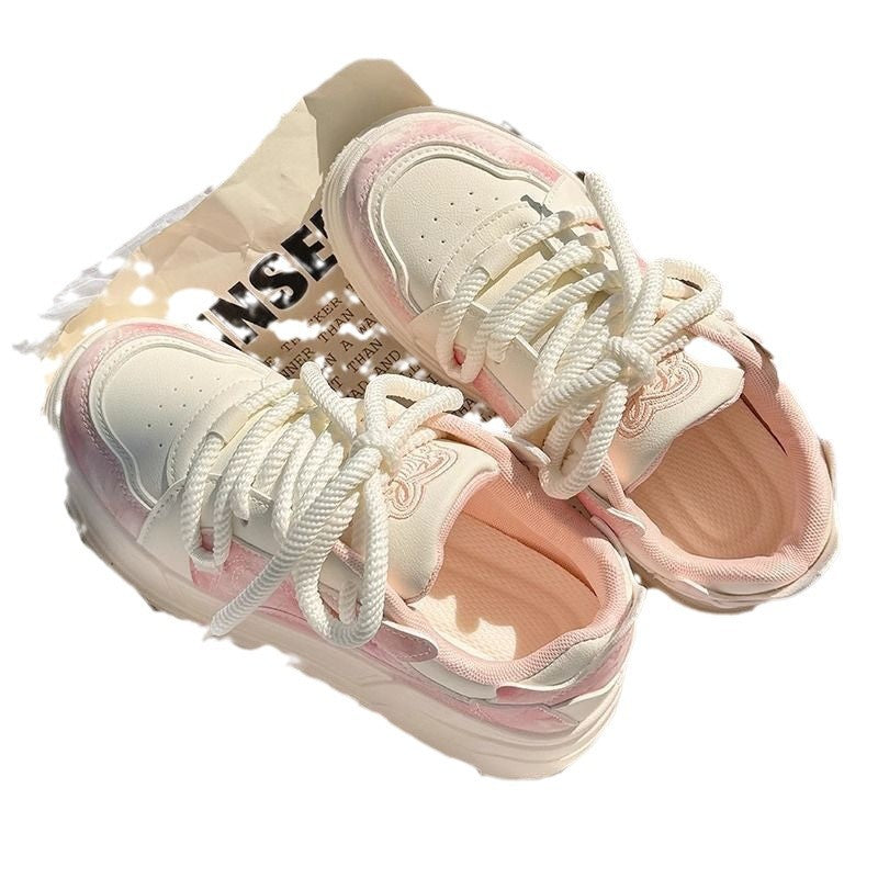 Damen modische Sneaker mit innovativem Plateau-Design und atmungsaktiver Obermaterial-Hybridstruktur R&B
