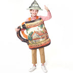 Unisex nan traditioneller keramischer Bierkrug mit Zinndeckel und handbemaltem Reliefmotiv R&B