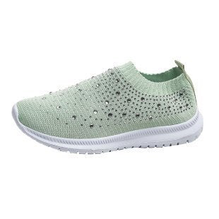 Damen Slip-On Sneakers mit Glitzer-Details R&B